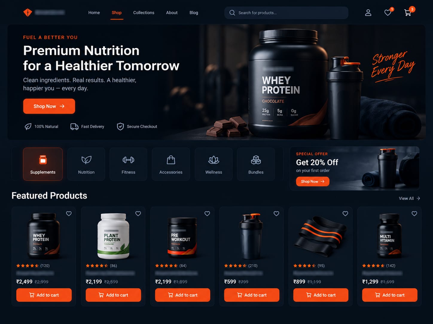D2C storefront screenshot